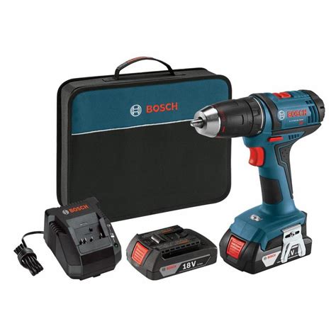 Shop Bosch 18-Volt 1/2-in Lithium Ion (Li-ion) Cordless Drill (2-Batteries Included) at Lowes.com