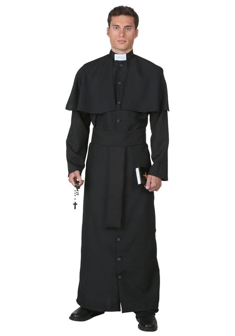 Plus Size Deluxe Priest Men's Costume