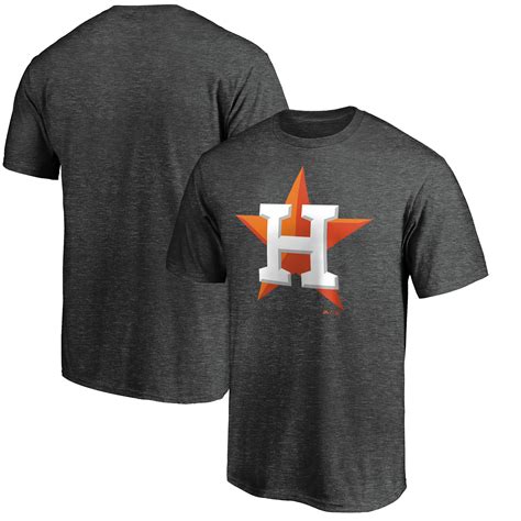 Men's Houston Astros Majestic Heathered Gray Official Logo - T-Shirt