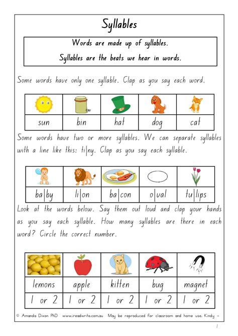 2nd grade syllables worksheets with answers thekidsworksheet - syllables worksheet have fun ...