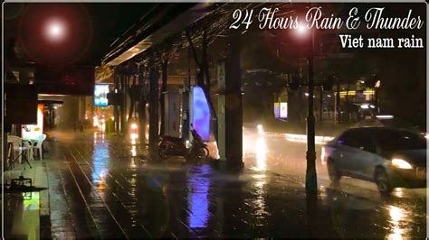 24 Hours Rain & Thunder | Rainstorm Sounds for Sleep, Studying or Relaxation | Healing Comma ...