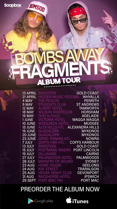 BOMBS AWAY release debut album 'FRAGMENTS' amid National Tour // out now on Central Station ...