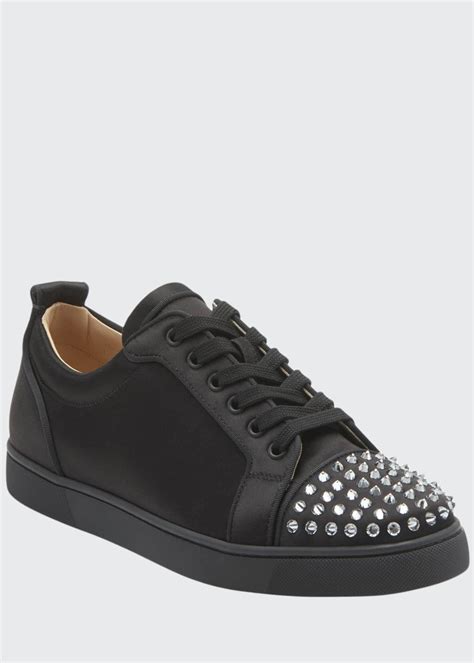 Christian Louboutin Men's Louis Junior Spikes Red Sole Sneakers ...