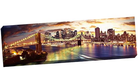 Panoramic Cityscapes on Canvas | Groupon Goods