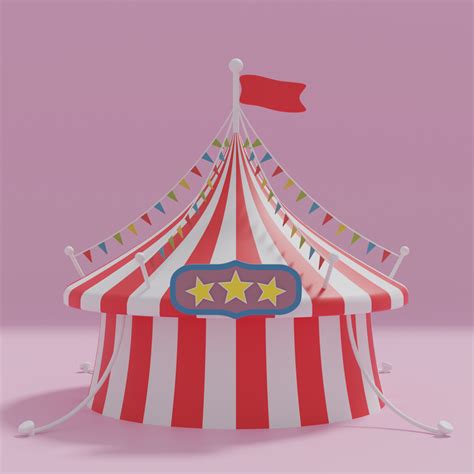 ArtStation - Cartoon Circus Tent 2 3D model | Resources