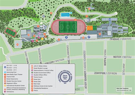 The American College of Greece | Campus Map