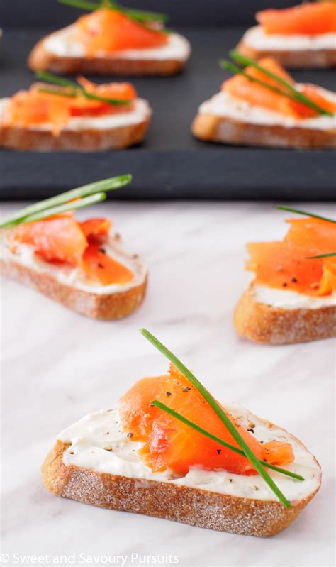 Smoked Salmon and Boursin Crostini – Sweet and Savoury Pursuits