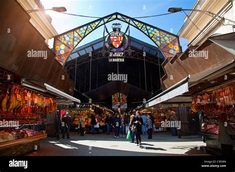 Barcelona, Las Ramblas, La Boqueria Market Stock Photo - Alamy