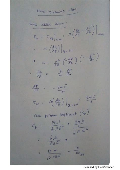 SOLUTION: 4 applications of navier stokes equation - Studypool