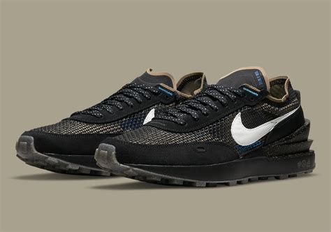 Nike Waffle One Black Mesh DM6162-010 | SneakerNews.com