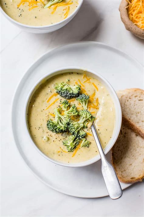 Broccoli Cheese Soup - Brown Eyed Baker