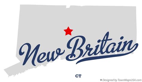 Map of New Britain, CT, Connecticut