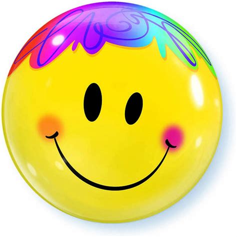 Qualatex Folien-Luftballon mit Smiley-Gesicht, rund, 56 cm ...