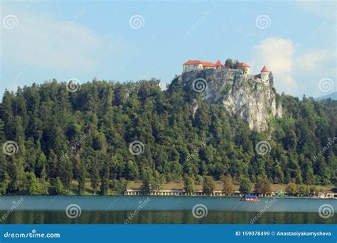 Bled Castle Overlooking Lake Bled, Slovenia Stock Image - Image of lake ...