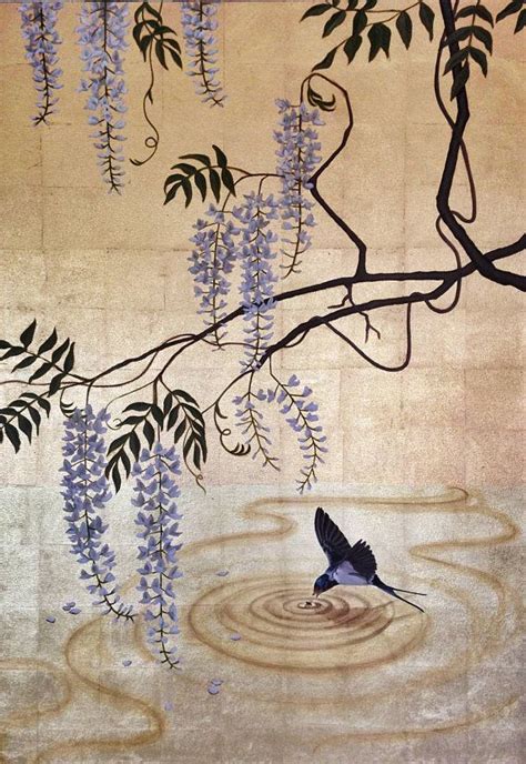 Wisteria and Barn Swallow signed giclee print artwork wall | Japanese art, Japanese art styles, Art