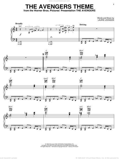 Avengers Theme Song Flute Sheet Music - Theme Image