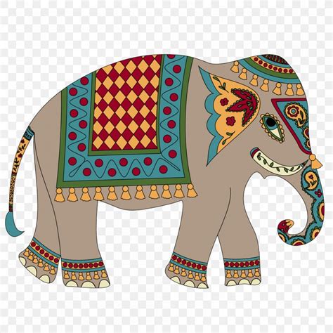 Indian Elephant Pattern, PNG, 1000x1000px, Indian Elephant, Art, Asian ...