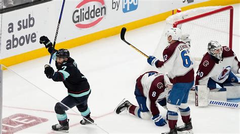 Jordan Eberle lifts Kraken over Avalanche in overtime to even series ...