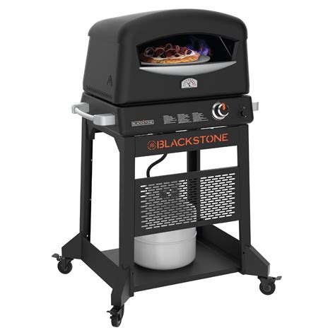 Blackstone Outdoor Propane Pizza Oven with 16" Rotating Cordierite Stone and Mobile Stand ...