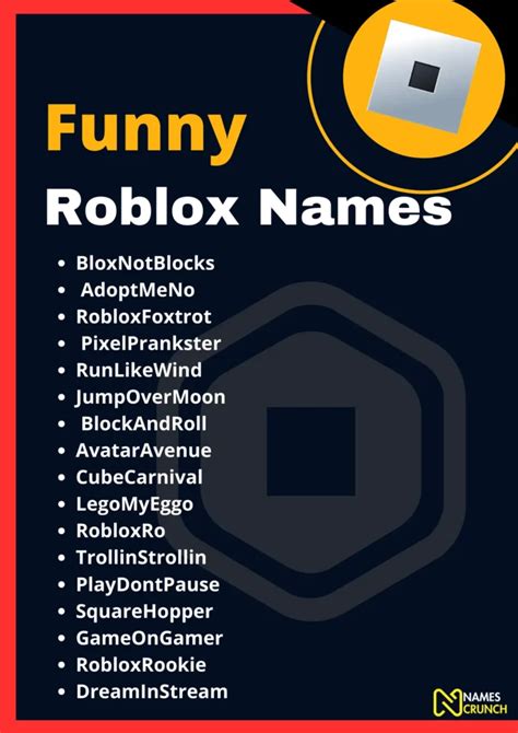 370+ Funny Roblox Names (Clever Ideas) - Names Crunch