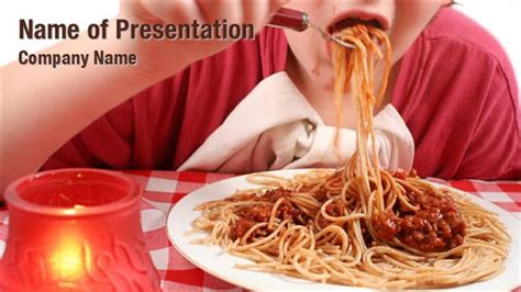 Eating Pasta PowerPoint Templates - Eating Pasta PowerPoint Backgrounds, Templates for ...