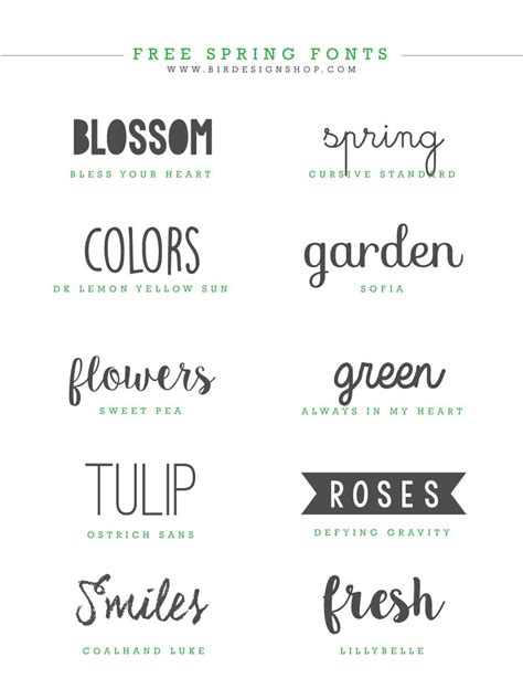 Spring fonts inspiration | Download FREE Calligraphy Fonts, Lettering ...