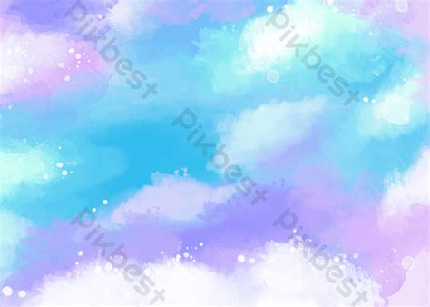 Sky Clouds Watercolor Cloud Color Background | PSD Free Download - Pikbest