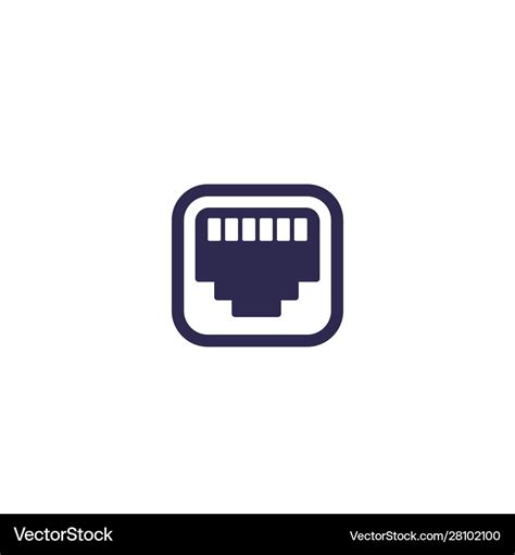 Ethernet port icon Royalty Free Vector Image - VectorStock