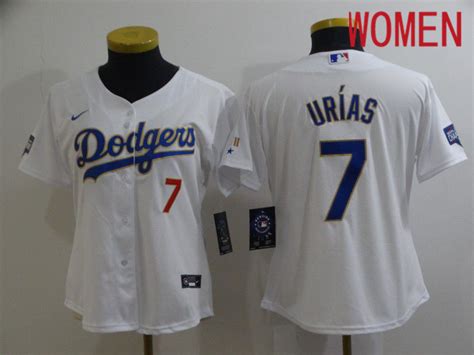 Women's Los Angeles Dodgers #7 Julio Urias White Stitched MLB Cool Base Nike Jersey on sale,for ...
