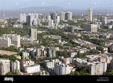 Aerial view of wadala with sewri ; Bombay Mumbai ; Maharashtra ; India Stock Photo - Alamy