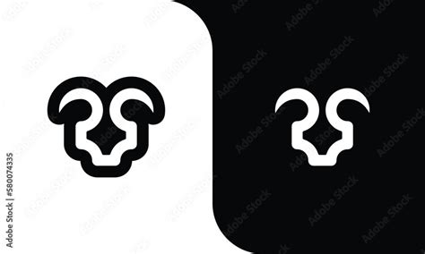 Ram head logo Stock Vector | Adobe Stock