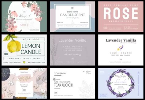 Free Printable Candle Labels