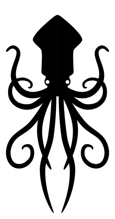 Squid Silhouette | Clipart Panda - Free Clipart Images | Kraken art ...