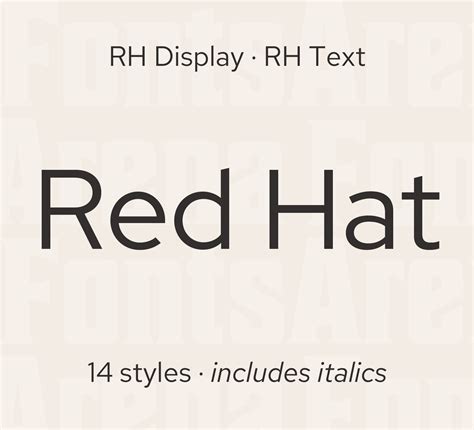 Free font Red Hat Display and Text by Jeremy Mickel — FontsArena