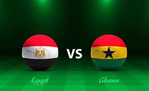 Premium Vector | Egypt vs ghana football scoreboard broadcast template