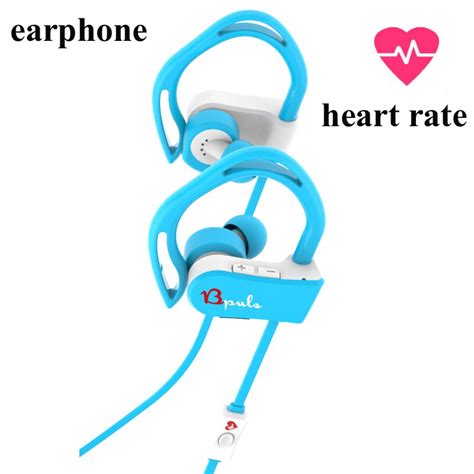 Heart rate earphone SPORT PULSE Wireless Bluetooth Stereo Earbuds with Built In Heart Rate ...