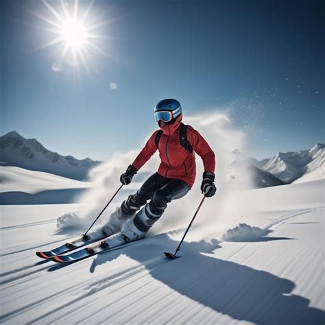 Premium Photo | Mountain skier