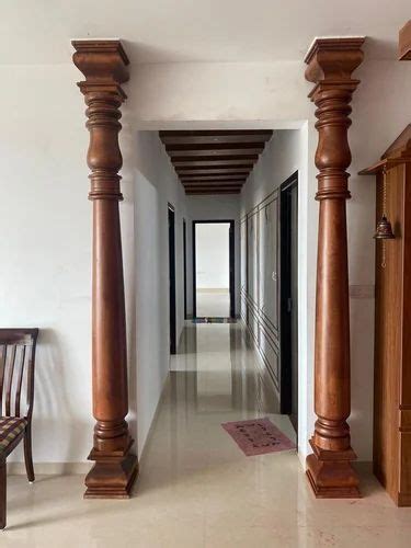 Brown Color Coated Antique Wooden Pillar, Size/Dimension: 8 Inch at Rs 25000/unit in Tiruchirappalli