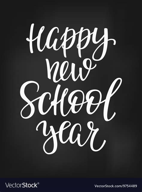 Happy new school year typography quote Royalty Free Vector