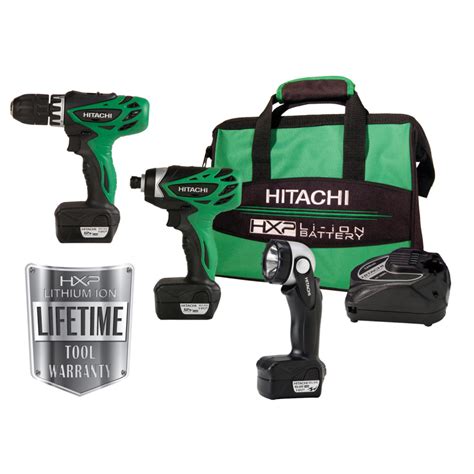 Hitachi 12 Volt Peak Lithium Ion Combo Kit (Drill Diver & Impact Driver ...