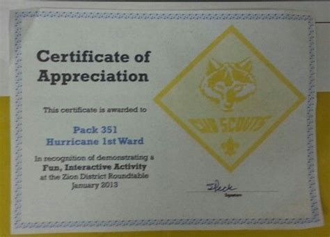 Certificate of appreciation Certificate Of Appreciation, Scout Leader ...