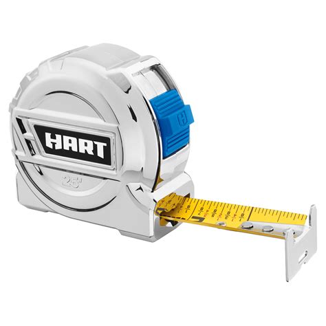 HART 25-Foot Chrome Tape Measure, Fraction Markings - Walmart.com - Walmart.com