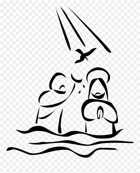 Baptism Of Jesus Drawing Clipart (#1159859) - PinClipart