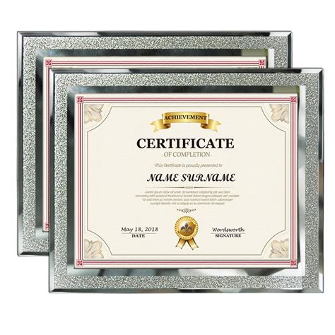 Buy Calenzana 8.5x11 Picture Frames Certificate Document Frame for op, Sparkle Glass Photo Frame ...