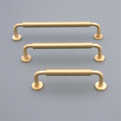 Modern Brushed Brass Kitchen Cabinet Pulls and Handles - Etsy