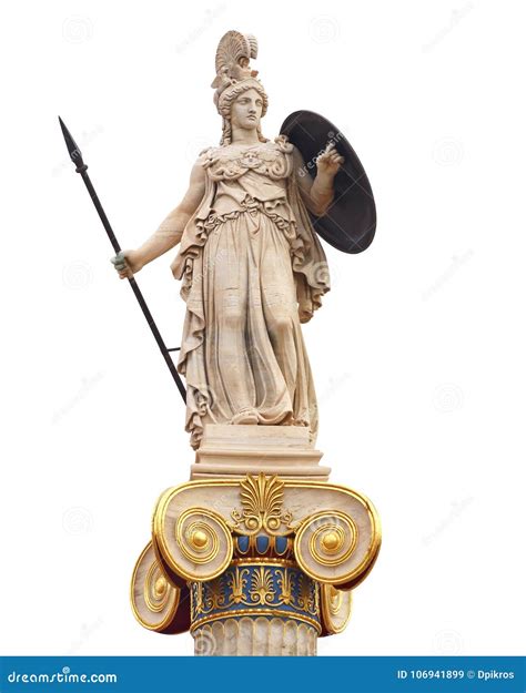 Athena Statue, the Ancient Goddess of Philosophy and Wisdom Stock Image - Image of culture ...