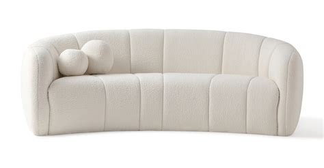 Alexis 89" Fabric Sofa, Blanc Boucle - Kardiel