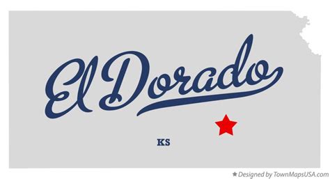 Map of El Dorado, KS, Kansas