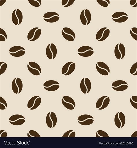 Seamless coffee beans pattern Royalty Free Vector Image