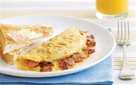 Bacon and Cheese Omelette Recipe Ginger Recipes, Lemon Recipes, Vegan Recipes Easy, Pork Recipes ...